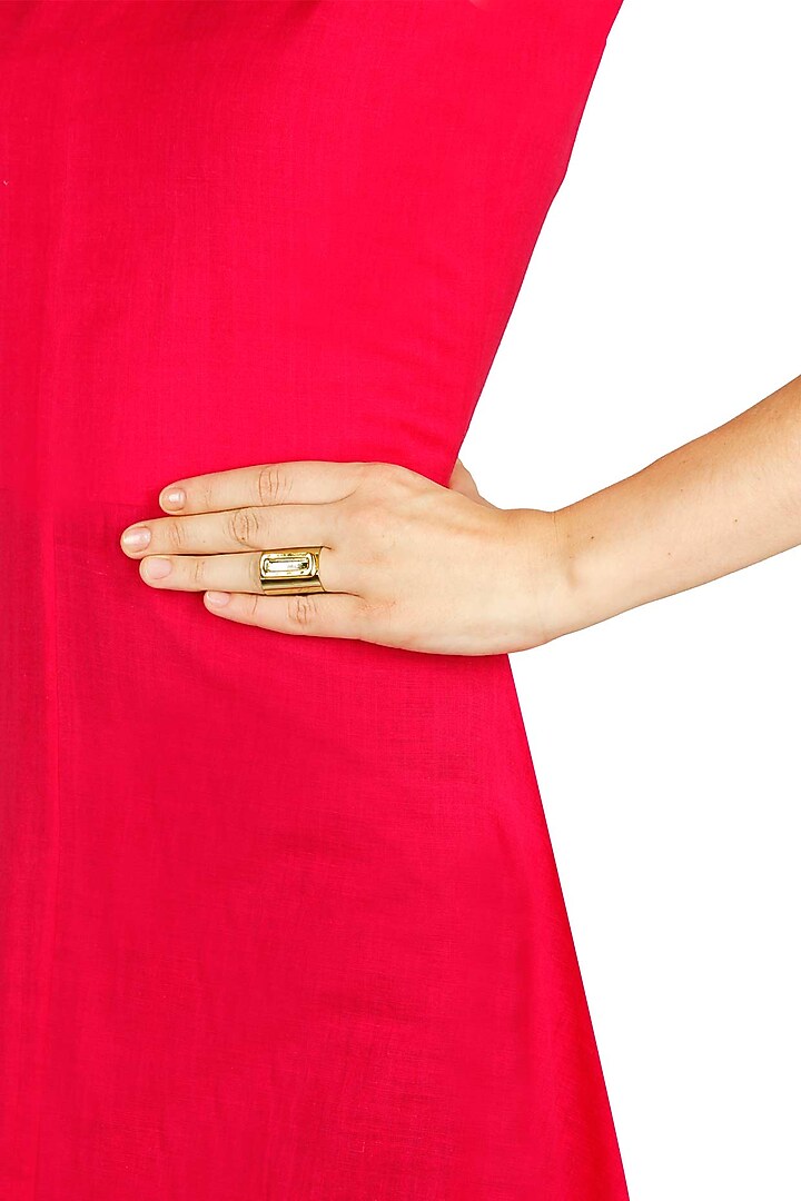 Gunmetal finish letter 'O' embossed adjustable ring available only at Pernia's Pop Up Shop.