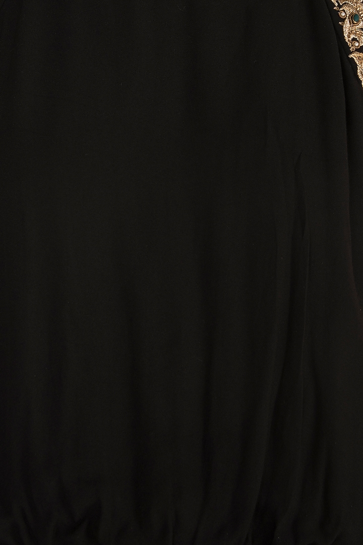Black Embroidered Sleeveless Jumpsuit by Varsha Wadhwa at Pernia's Pop Up Shop