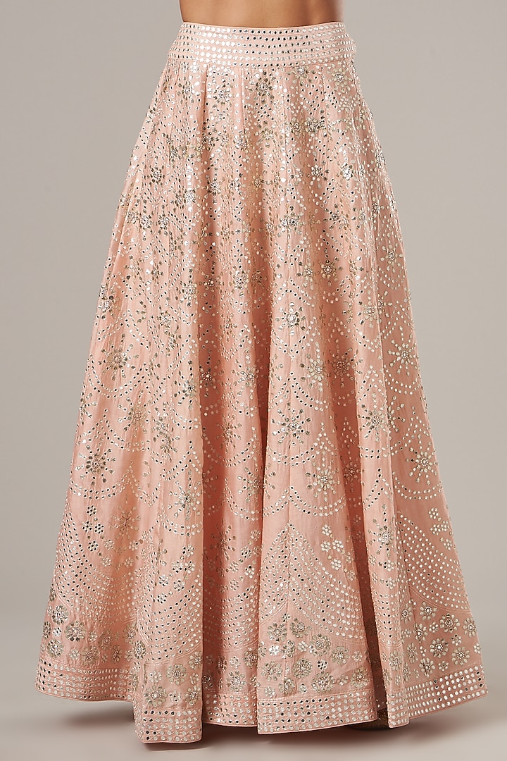 Peach Embroidered Wedding Lehenga Set by Vibrance by Ananya at Pernia's Pop Up Shop