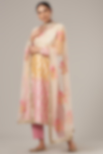 Multi-Colored Embroidered Kurta Set by Vibrance by Ananya