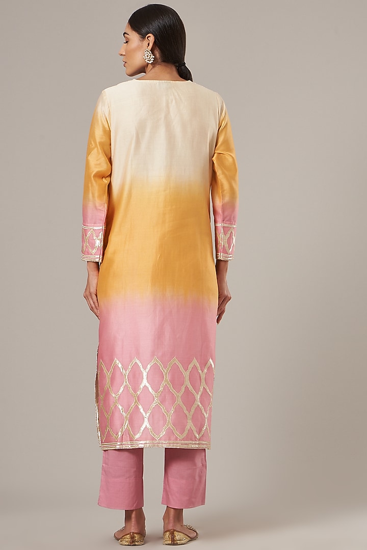 Multi-Colored Embroidered Kurta Set by Vibrance by Ananya at Pernia's Pop Up Shop