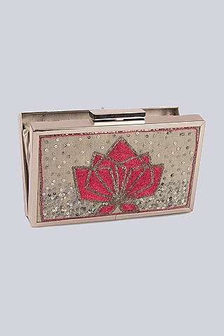 Green Printed Clutch by Vareli Bafna Designs