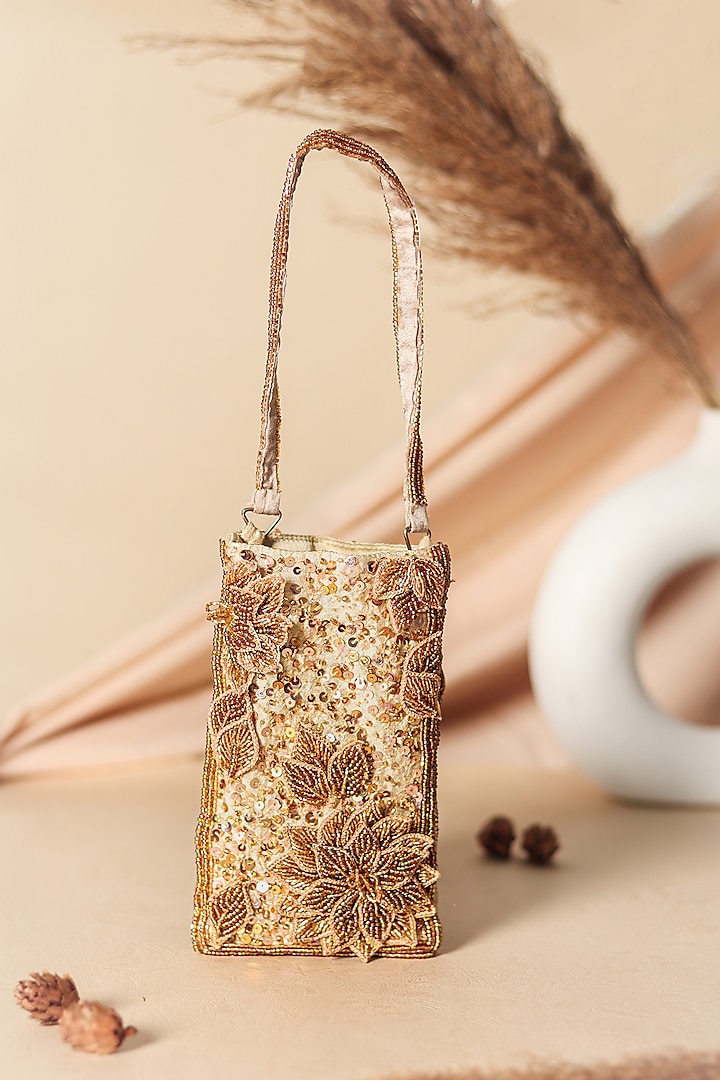 Golden Sequins Bag by Vareli Bafna Designs