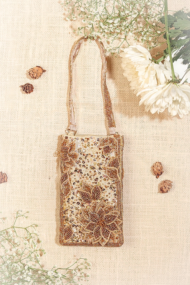 Golden Sequins Bag by Vareli Bafna Designs at Pernia's Pop Up Shop