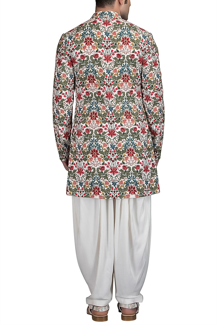 Multi Colored Embroidered Groom Sherwani Set by Varun Bahl Men at Pernia's Pop Up Shop