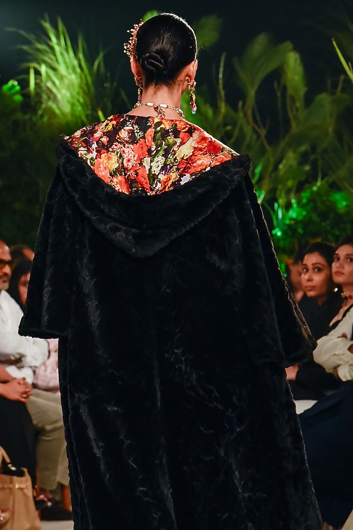 Black Embroidered Jumpsuit by Varun Bahl at Pernia's Pop Up Shop
