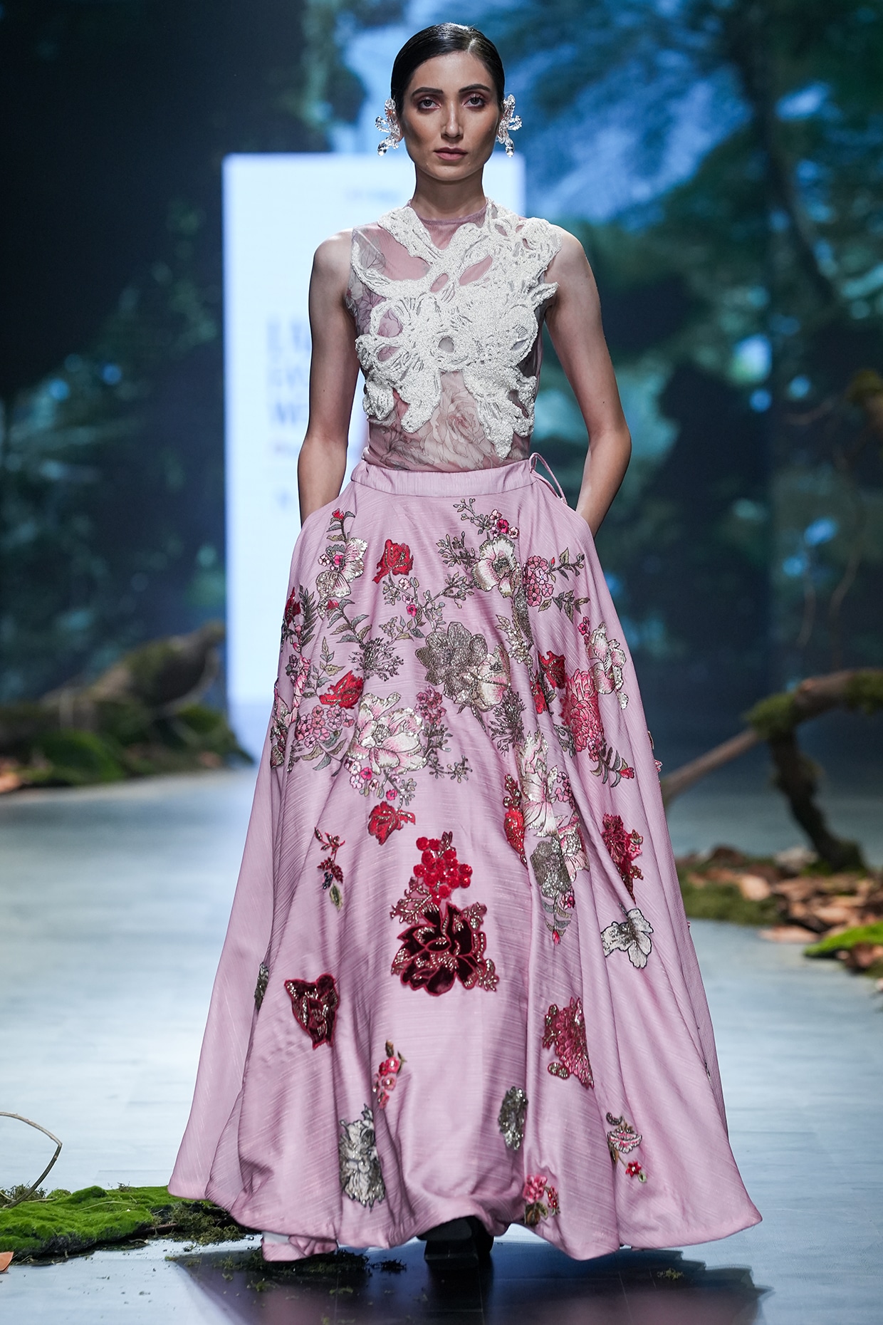 Winter Sky 3D Floral Aplique Lehenga – Monisha Jaising – Amazon India  Couture Week 2015 .jpg – Shinjini Amitabh Chawla