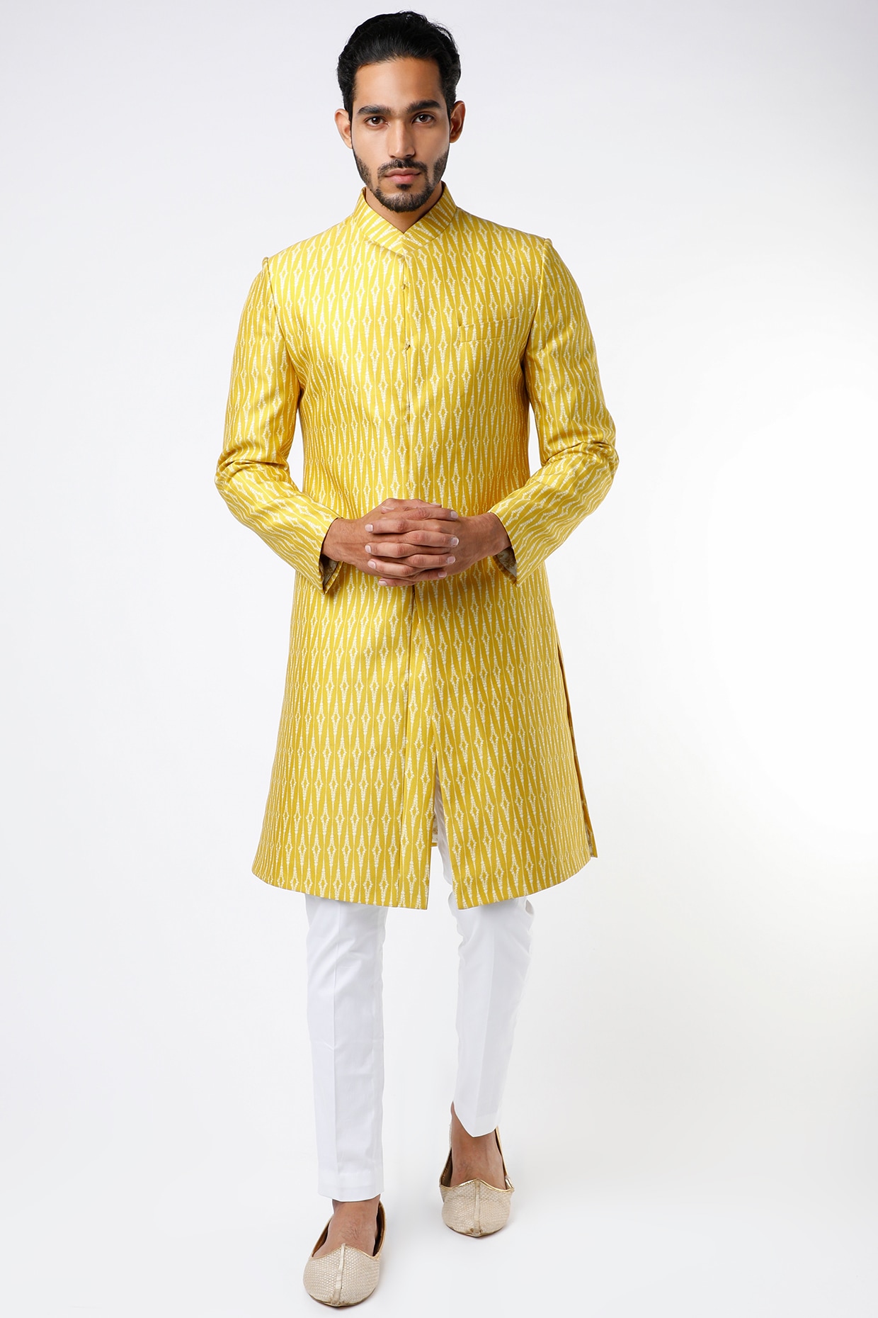 yellow sherwani