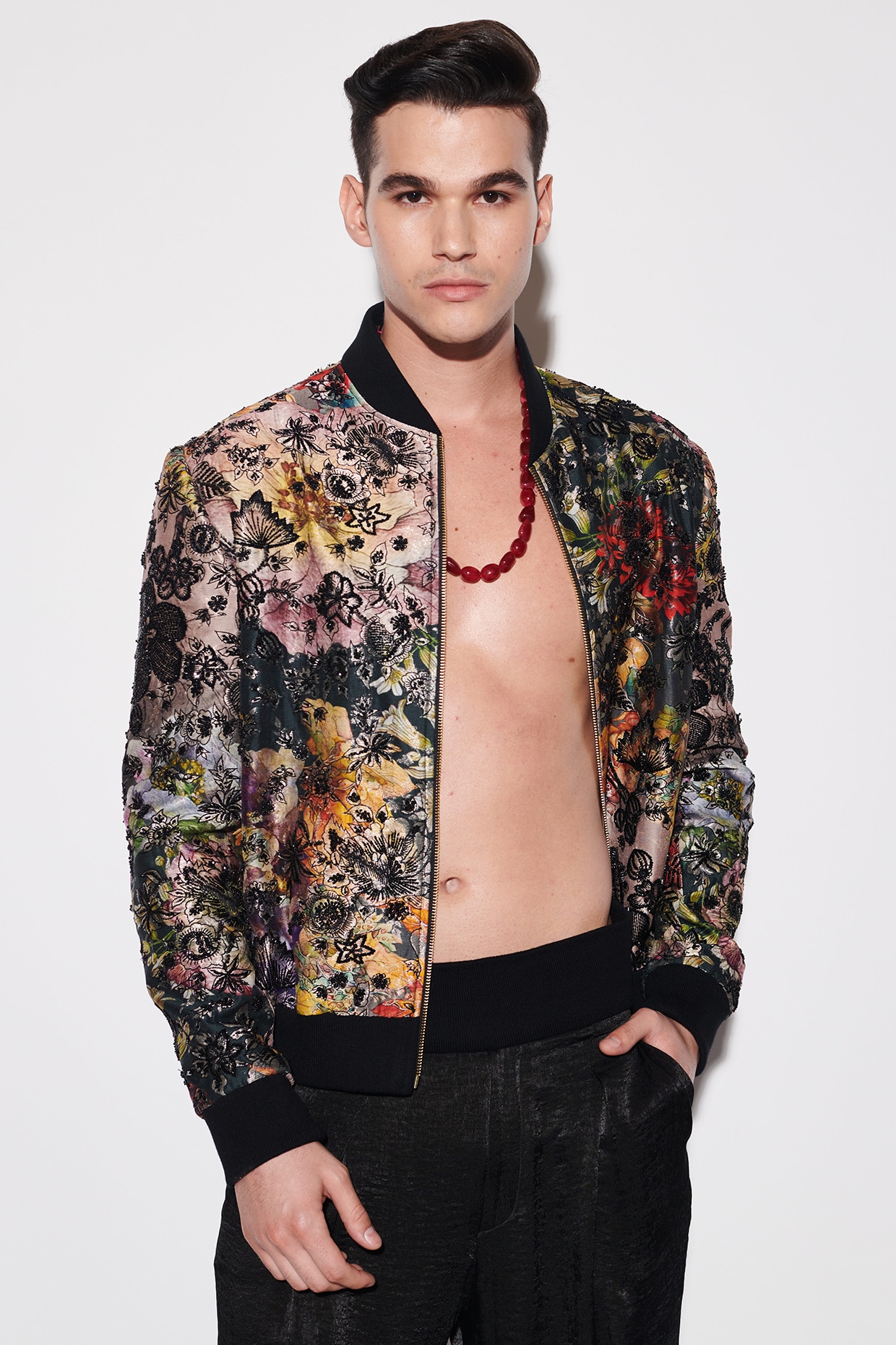 Embellished deals bomber jacket