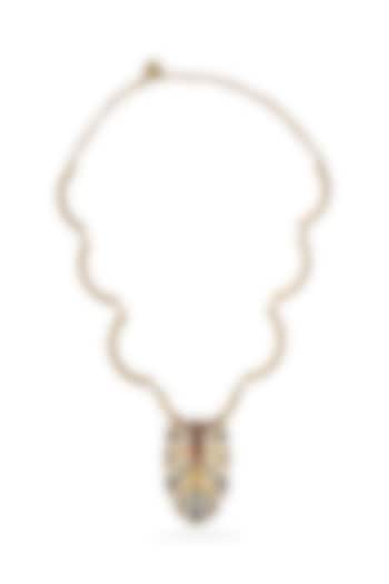 Gold Plated Swarovski Crystals Pendant Necklace by Valliyan By Nitya Arora at Pernia's Pop Up Shop