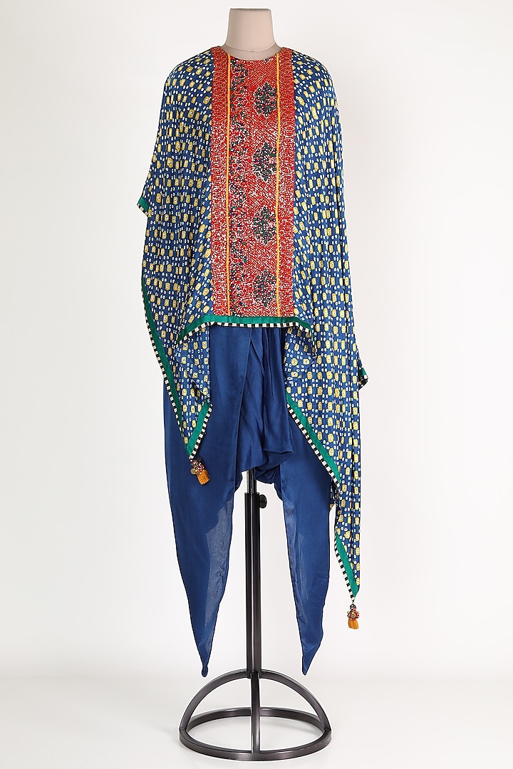 Indigo Embroidered Pant Set by Verb by Pallavi Singhee