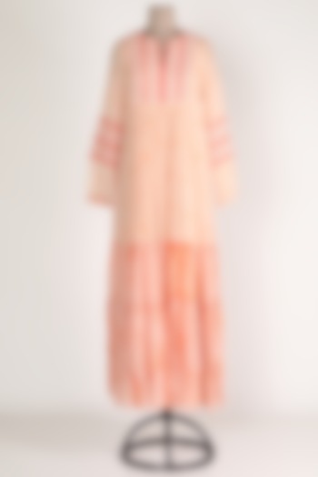 Peach Embroidered Dress by Verb by Pallavi Singhee