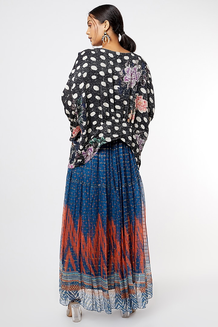 Multi Colored Printed Vacation Dress With Cover Up by Verb by Pallavi Singhee at Pernia's Pop Up Shop