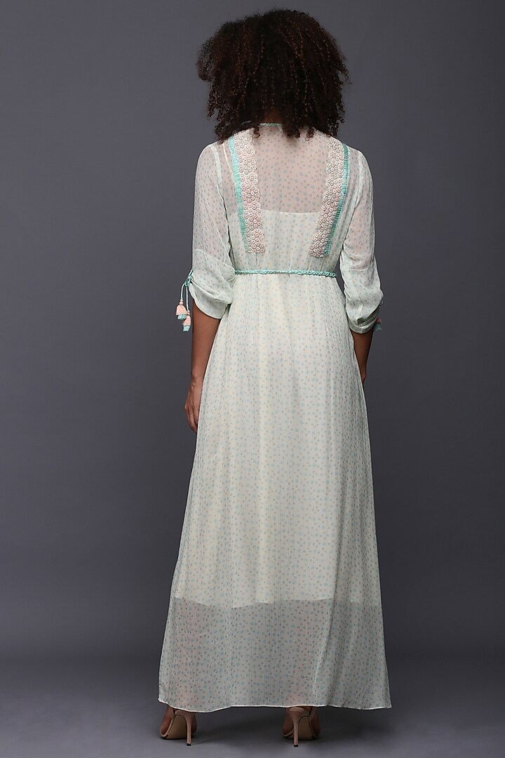 Ivory Bandhani Printed Vacation Dress by Verb by Pallavi Singhee at Pernia's Pop Up Shop