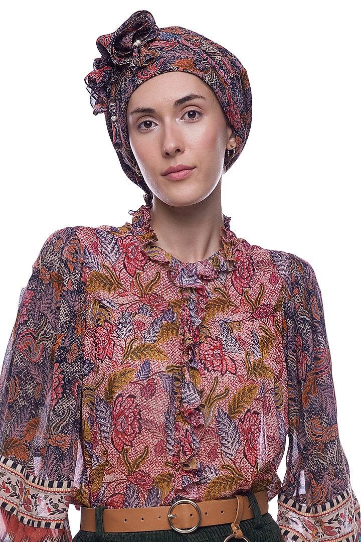 Brown Printed Blouse by Verb by Pallavi Singhee at Pernia's Pop Up Shop