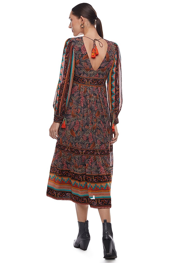 Brown & Black Printed Summer Dress by Verb by Pallavi Singhee at Pernia's Pop Up Shop