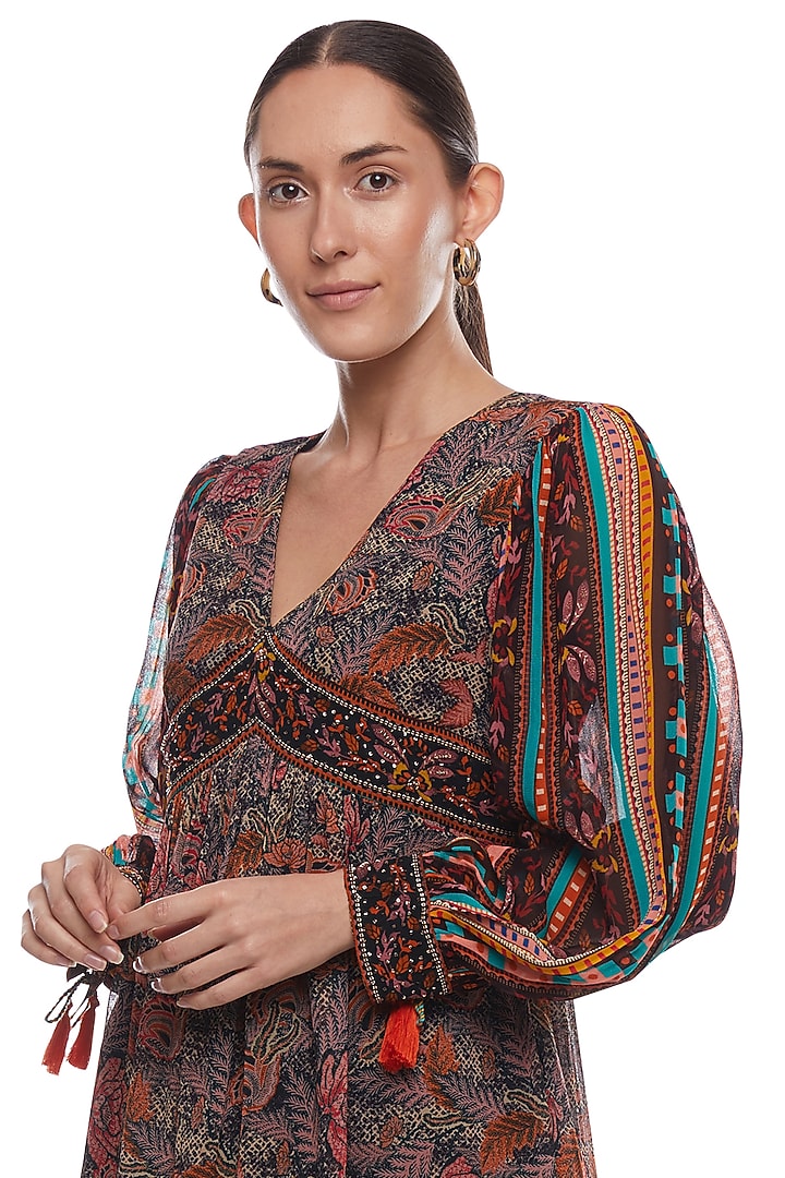 Brown & Black Printed Summer Dress by Verb by Pallavi Singhee at Pernia's Pop Up Shop