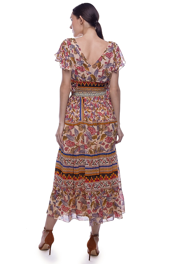 Brown Floral Printed Blouse by Verb by Pallavi Singhee at Pernia's Pop Up Shop