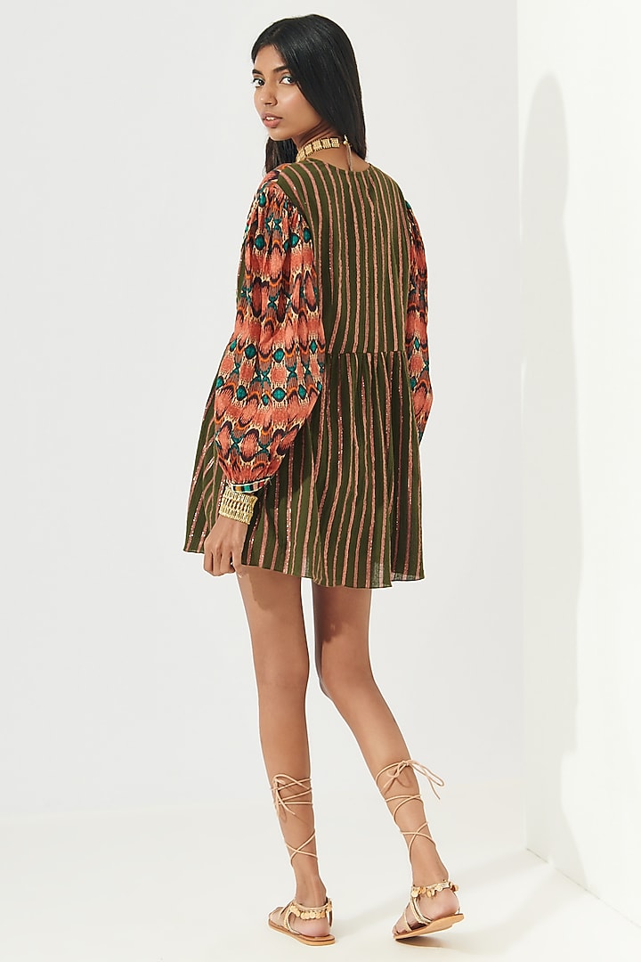 Multi-Colored Printed Wrap Blouse by Verb by Pallavi Singhee at Pernia's Pop Up Shop