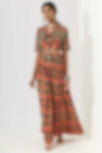Multi-Colored Ikat Printed Skirt by Verb by Pallavi Singhee