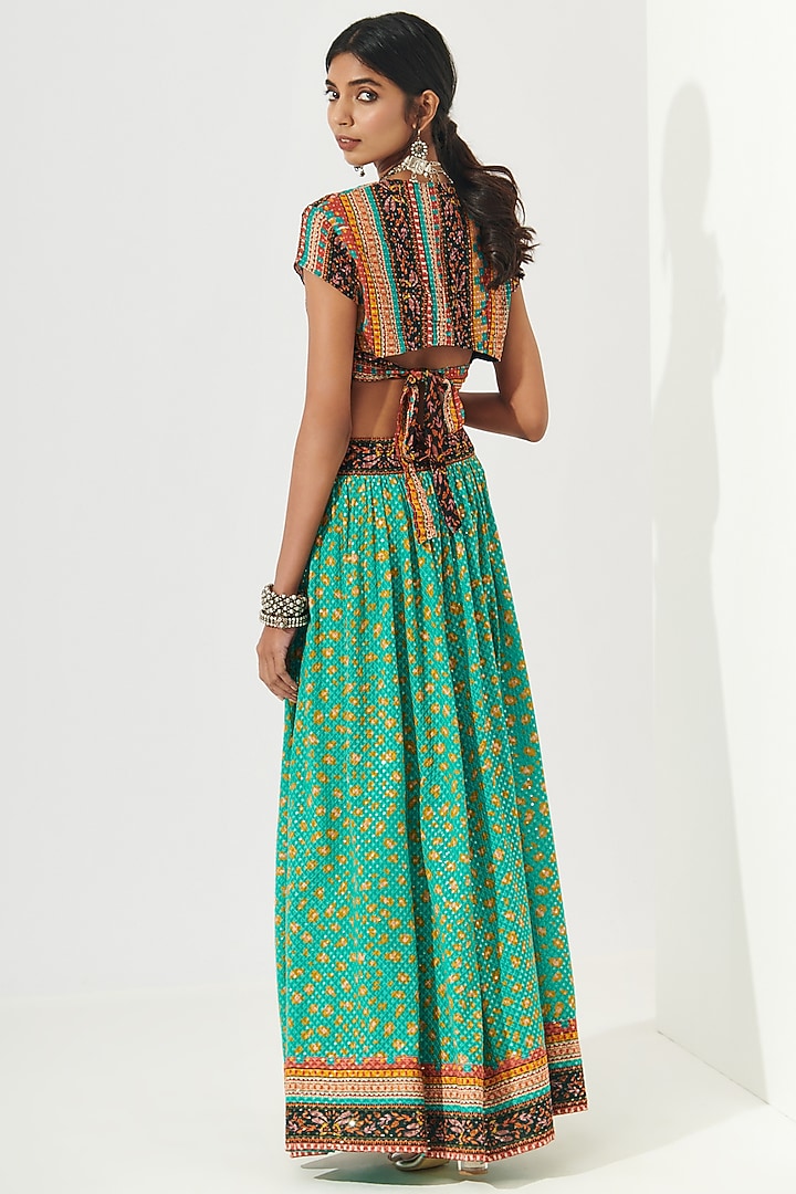 Multi-Colored Sequin Crop Blouse by Verb by Pallavi Singhee at Pernia's Pop Up Shop