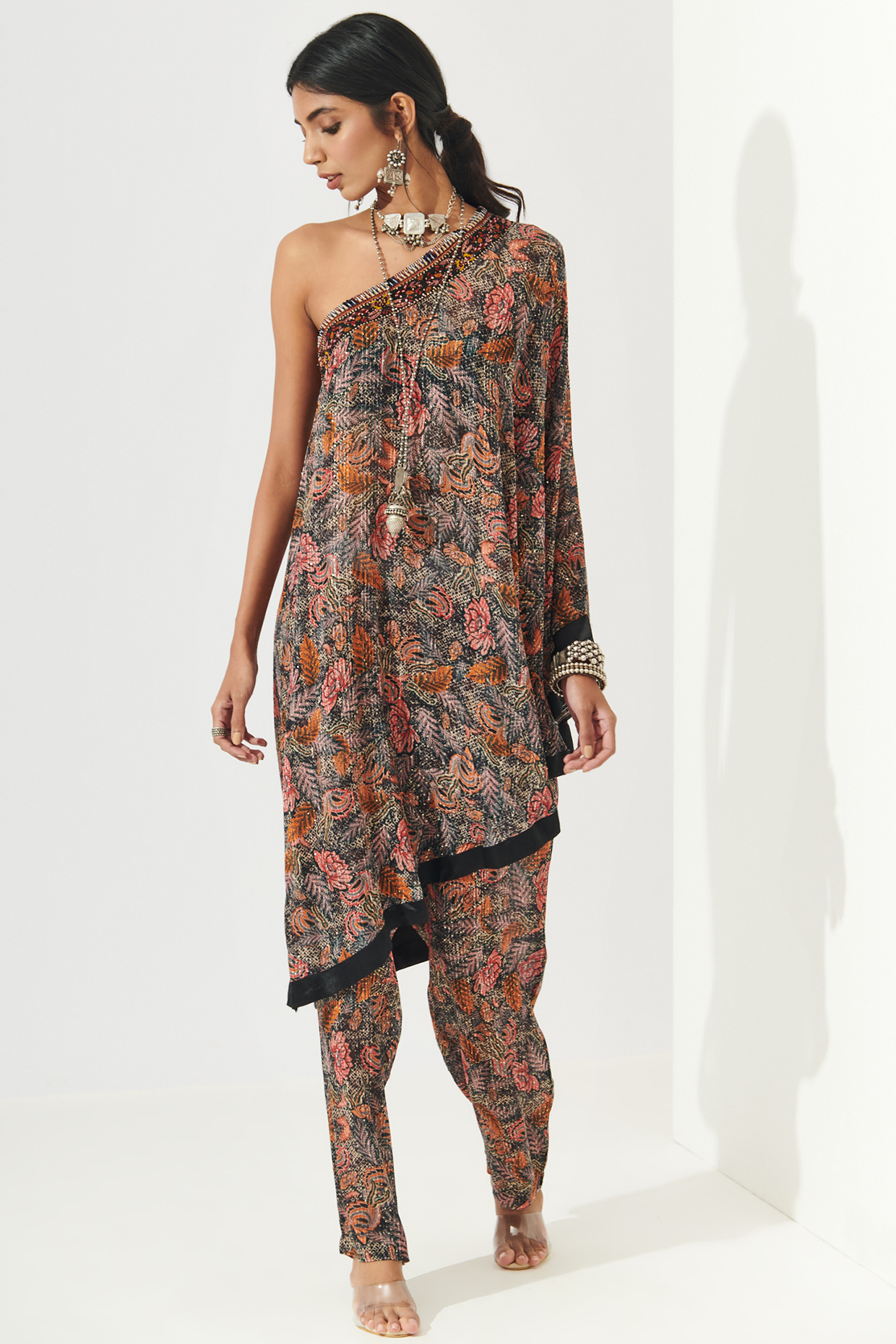 Multi Colored Printed Cape Set by Verb by Pallavi Singhee at Pernia's Pop Up Shop