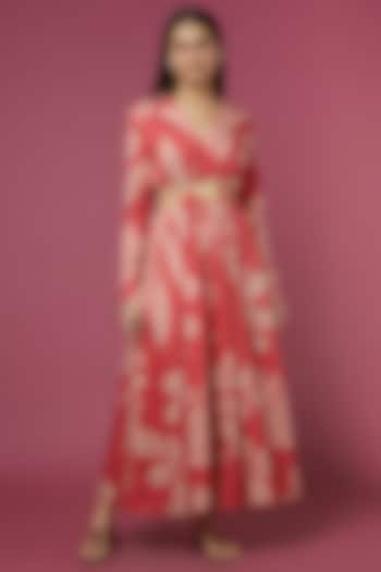 Pink Printed Dress by Verb by Pallavi Singhee