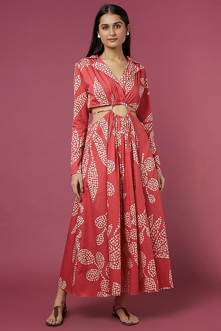 Pink Printed Dress by Verb by Pallavi Singhee