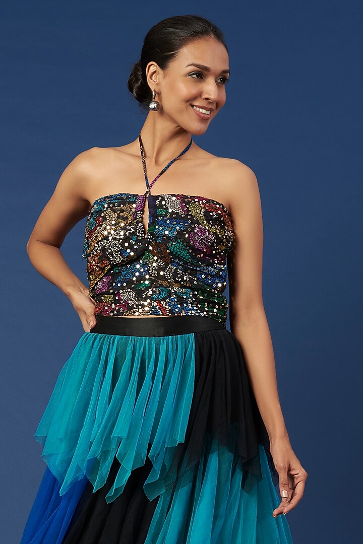 Multi-Colored Tulle Skirt Set by Verb by Pallavi Singhee at Pernia's Pop Up Shop