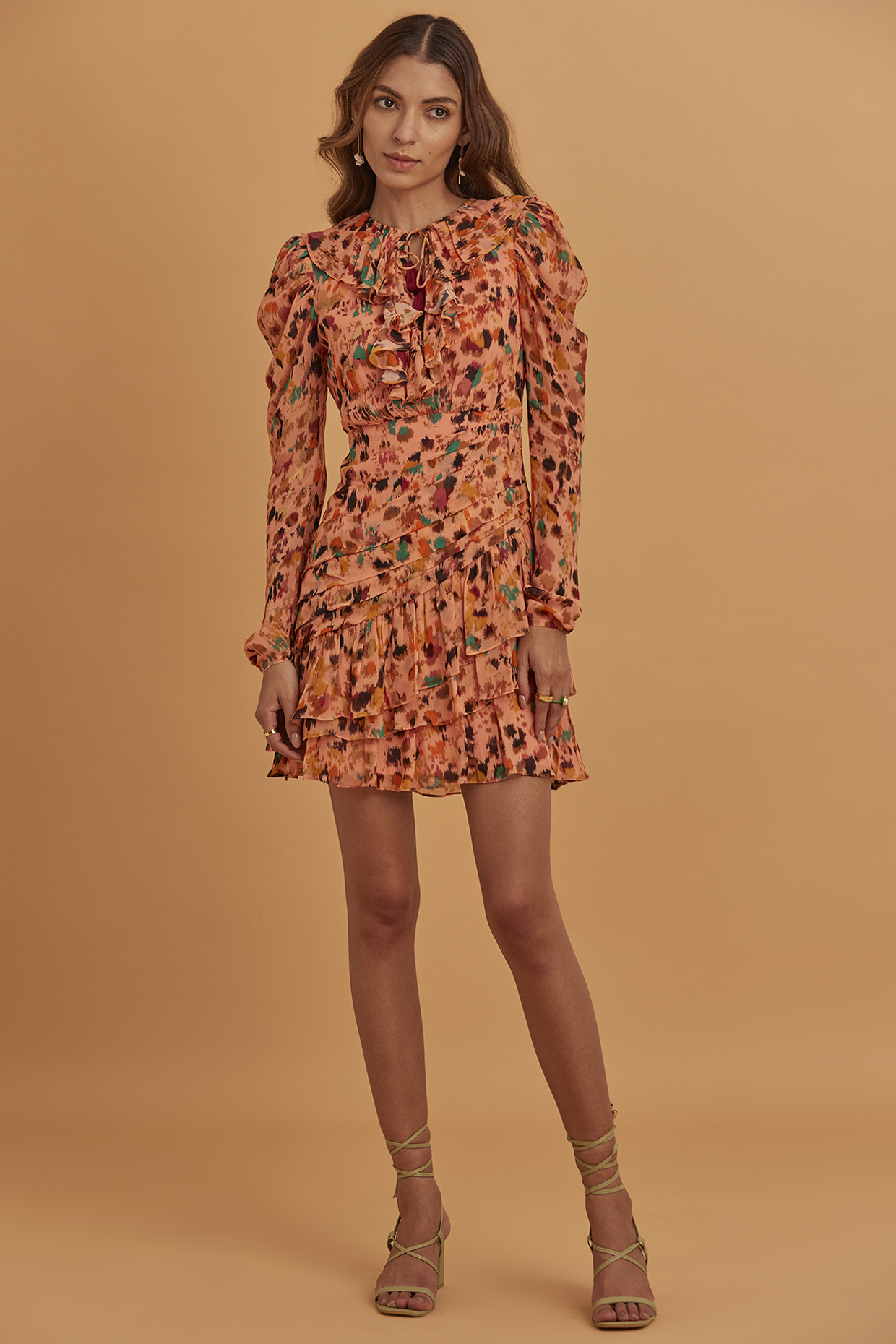 Multi-Coloured Georgette Mini Vacation Dress by Verb by Pallavi Singhee at Pernia's Pop Up Shop