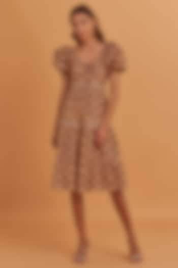 Multi-Coloured Cotton Embroidered Vacation Dress by Verb by Pallavi Singhee at Pernia's Pop Up Shop