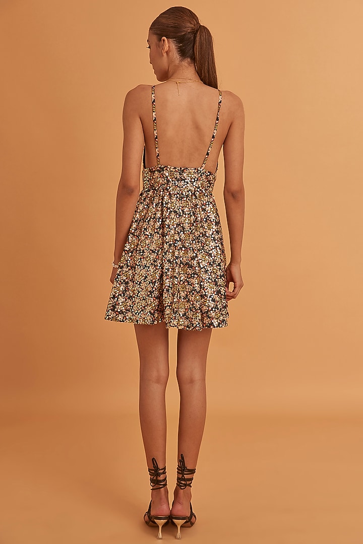 Multi-Colored Printed Mini Vacation Dress by Verb by Pallavi Singhee at Pernia's Pop Up Shop