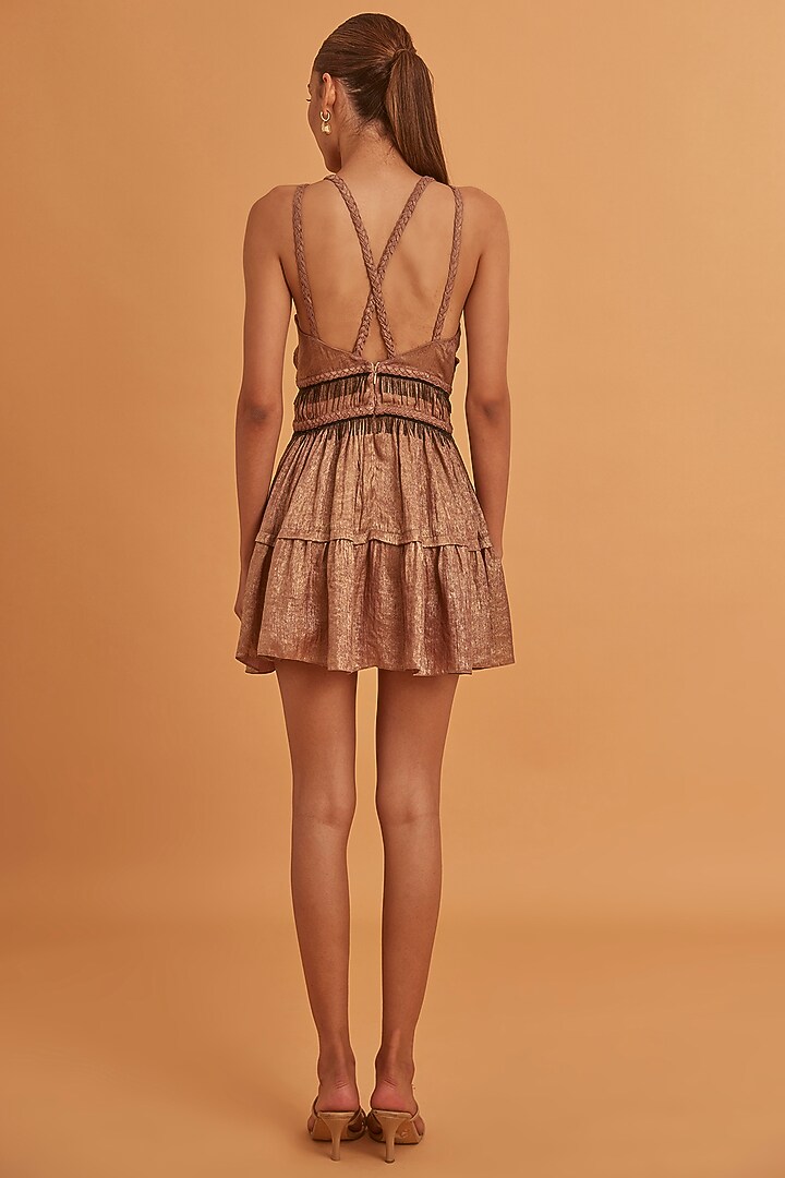 Multi-Colored Polyester Mini Vacation Dress by Verb by Pallavi Singhee at Pernia's Pop Up Shop