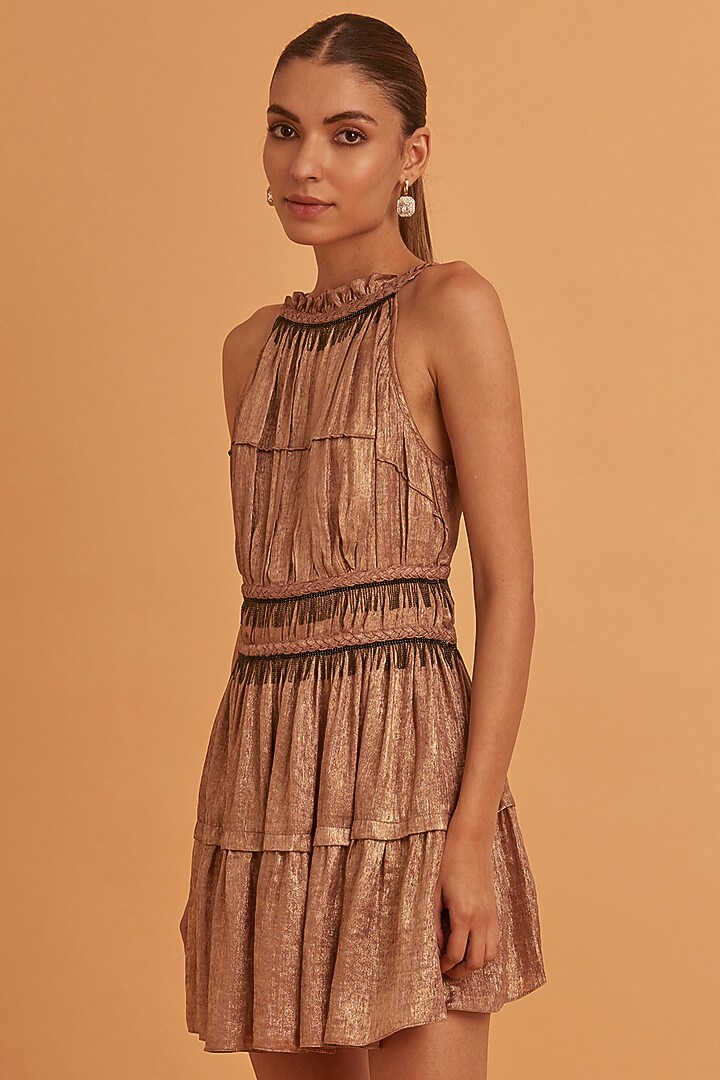Multi-Colored Polyester Mini Vacation Dress by Verb by Pallavi Singhee at Pernia's Pop Up Shop