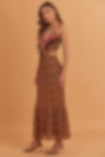 Multi-Colored Embroidered & Printed Vacation Dress by Verb by Pallavi Singhee at Pernia's Pop Up Shop