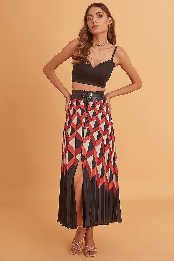 MultiColored Polyester Skirt by Verb by Pallavi Singhee at Pernia's Pop Up Shop 2024