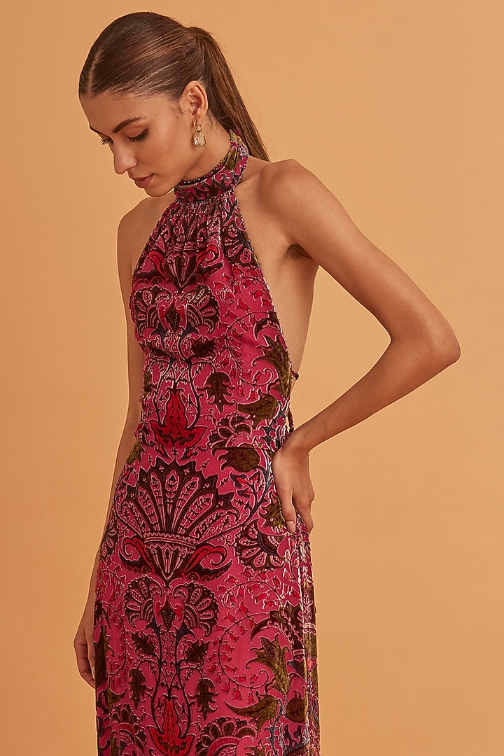 Multi-Colored Velvet Printed Dress by Verb by Pallavi Singhee at Pernia's  Pop Up Shop 2026