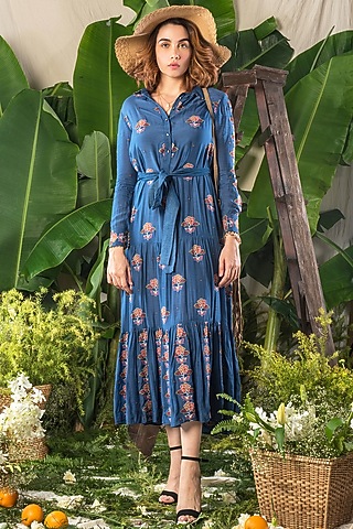 Royal Blue Maxi Dress by Verb by Pallavi Singhee