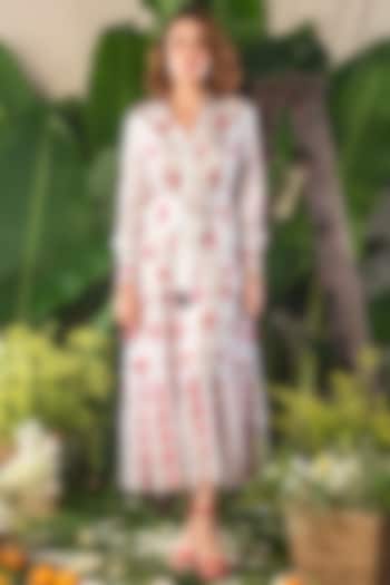 Ivory Silk Maxi Vacation Dress by Verb by Pallavi Singhee at Pernia's Pop Up Shop