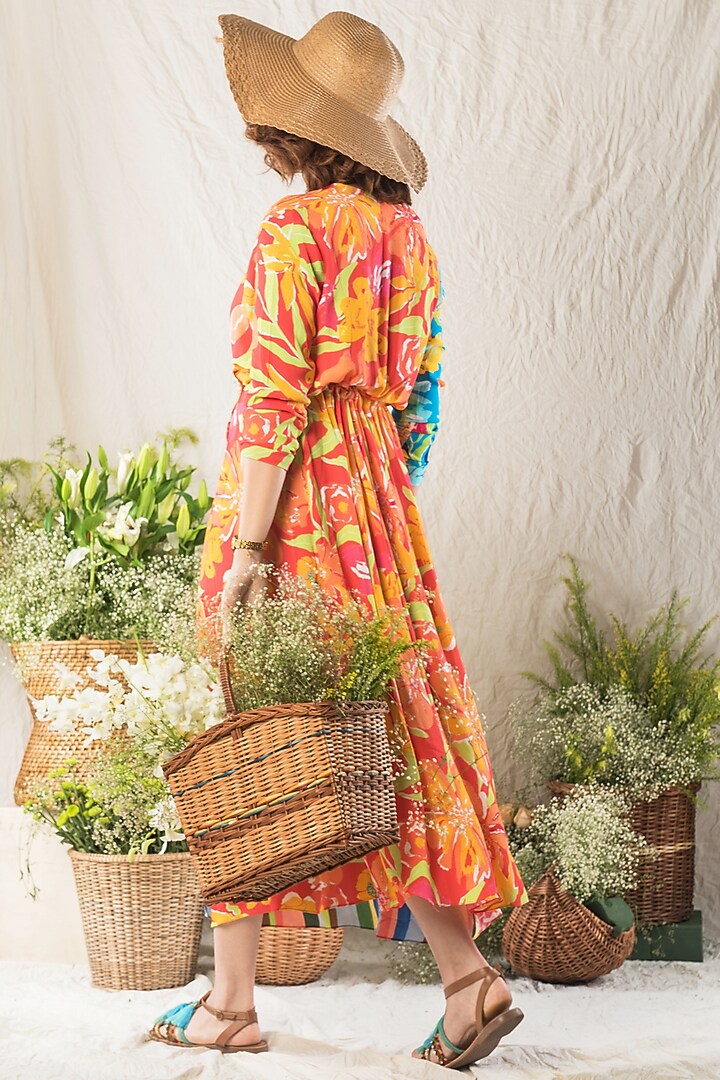 Powder Blue Wrap Summer Dress by Verb by Pallavi Singhee at Pernia's Pop Up Shop
