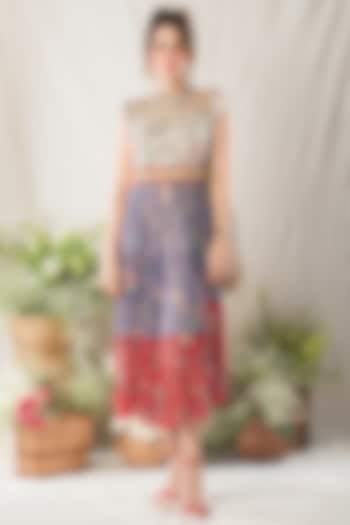 Multi Colored Printed Maxi Summer Dress by Verb by Pallavi Singhee at Pernia's Pop Up Shop