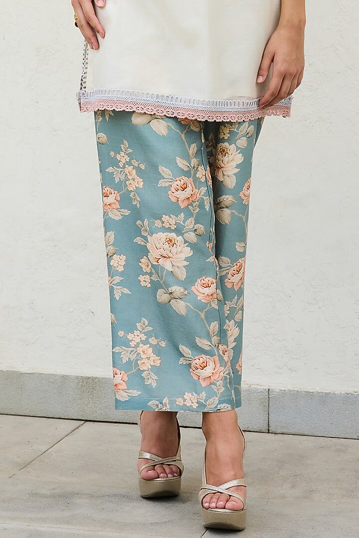 Multi-Colored Georgette Printed Cape Set by Varun Bahl Pret at Pernia's Pop Up Shop