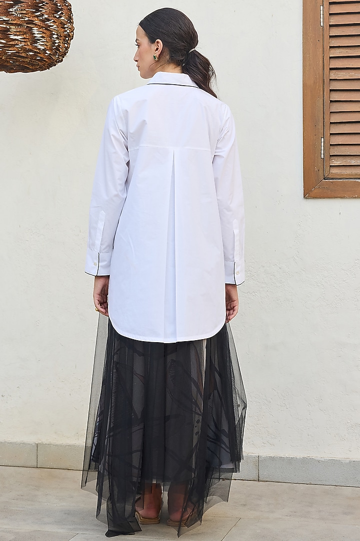 Black Net Skirt Set by Varun Bahl Pret at Pernia's Pop Up Shop