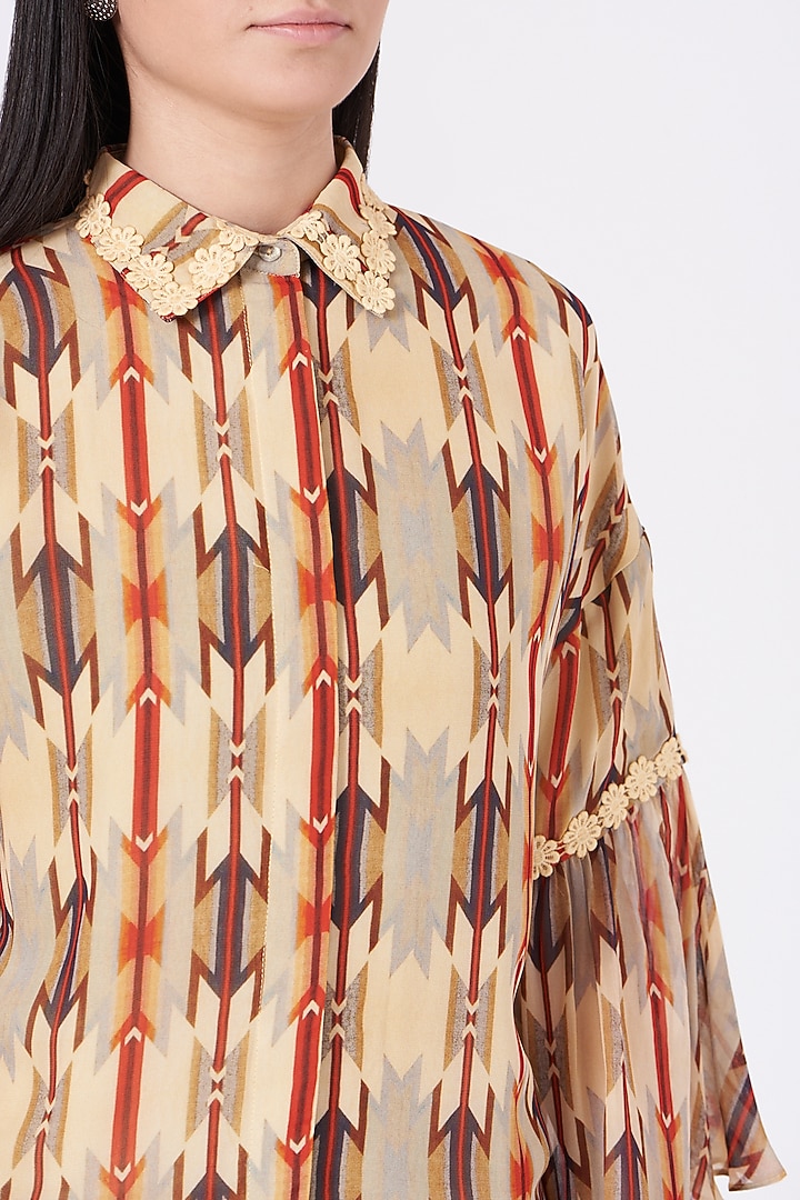 Multi-Colored Digital Printed Tiered Vacation Dress by Varun Bahl Pret at Pernia's Pop Up Shop