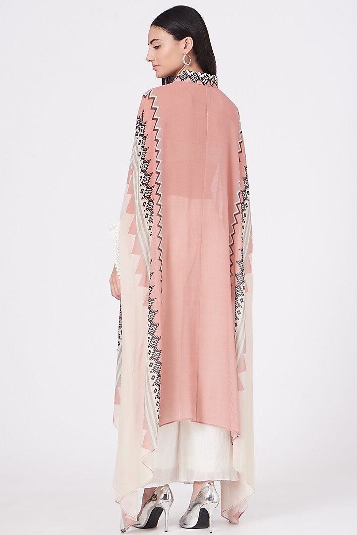 Wood Pink Digital Printed Shirt Tunic by Varun Bahl Pret at Pernia's Pop Up Shop
