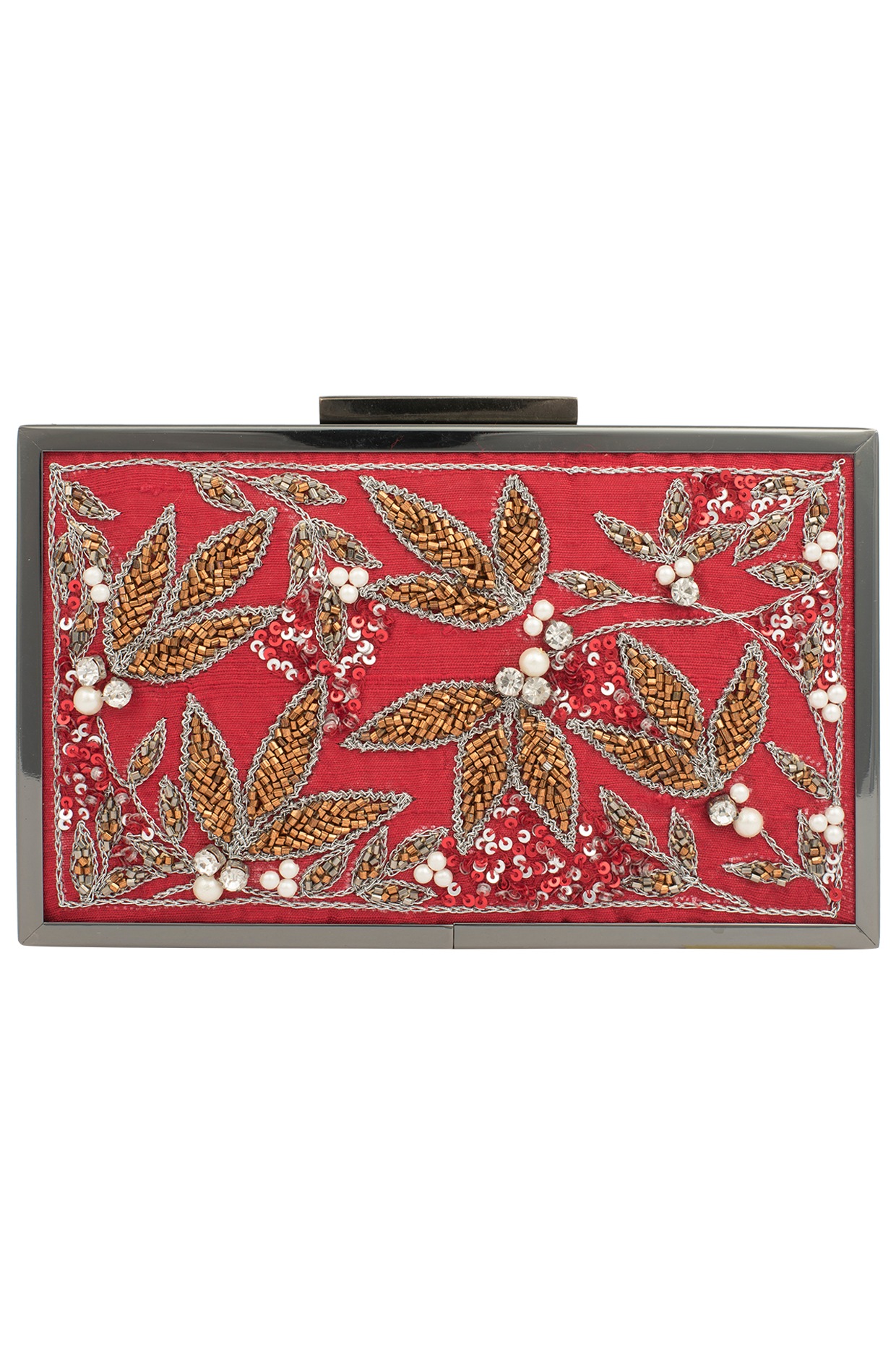 red and gold clutch