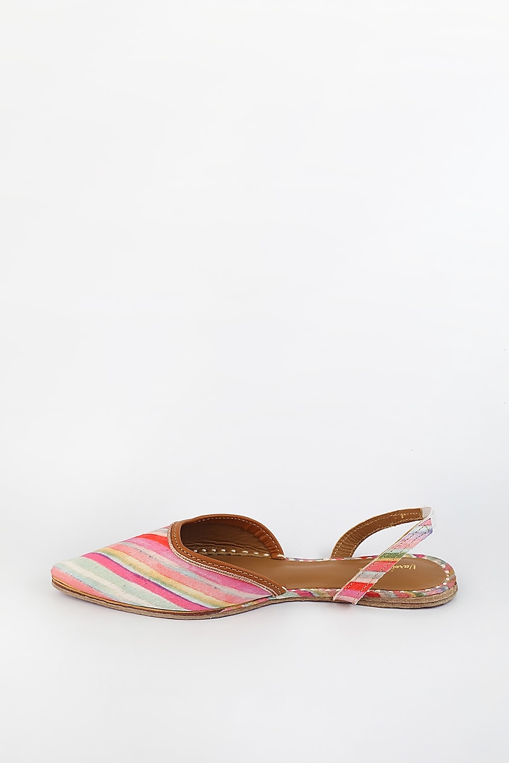 Multi Colored Embroidered Flats by Vareli Bafna Designs