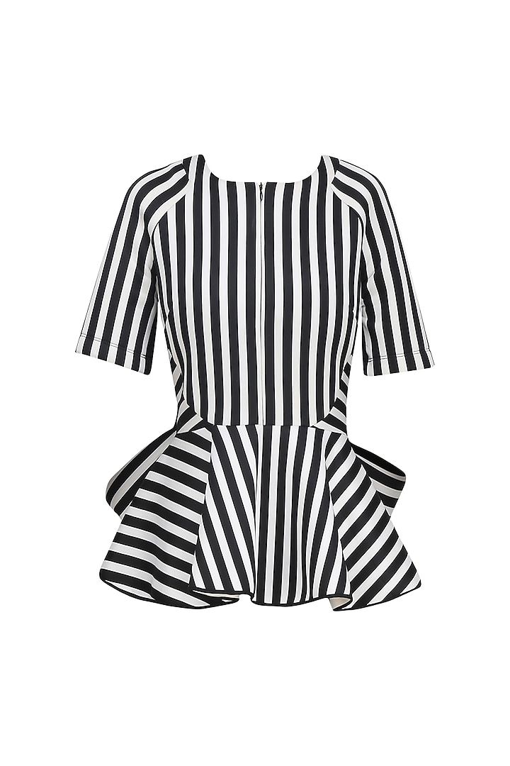 Black and white stripe print bow tie up top available only at Pernia's Pop Up Shop.