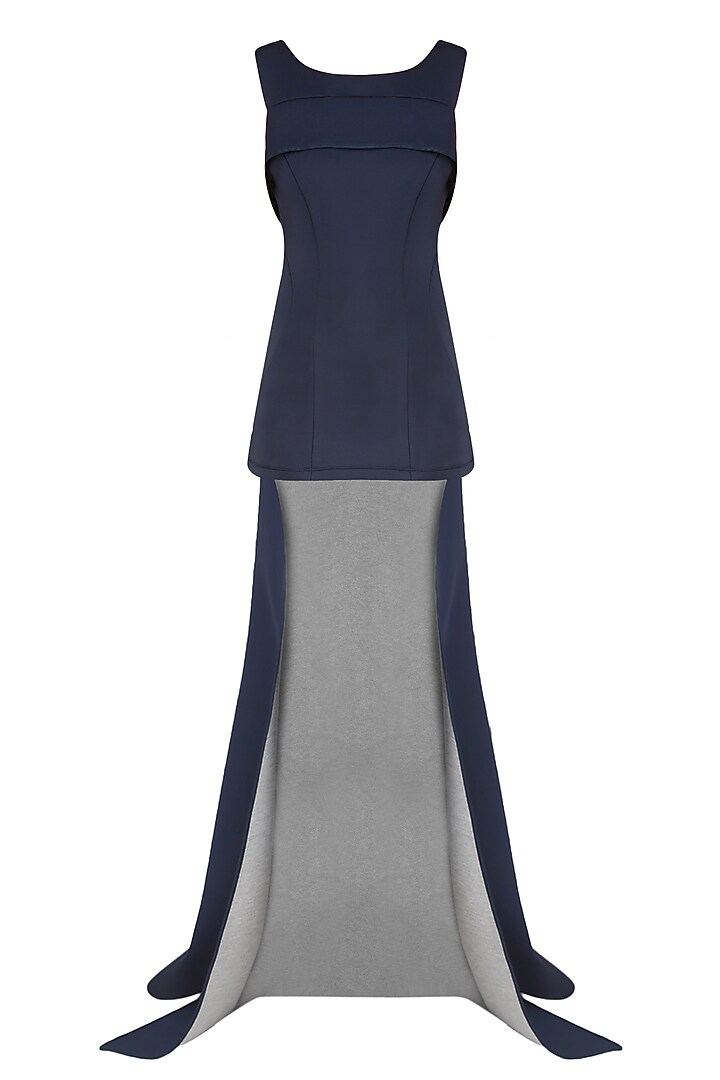 Navy blue bow detail high low top available only at Pernia's Pop Up Shop.