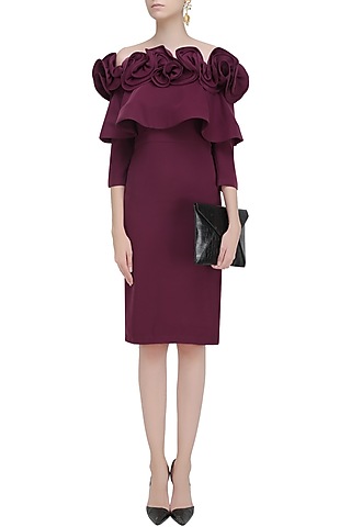 Shop Maroon Halter Dress With Ruffles for Women Online from India's Luxury  Designers 2026